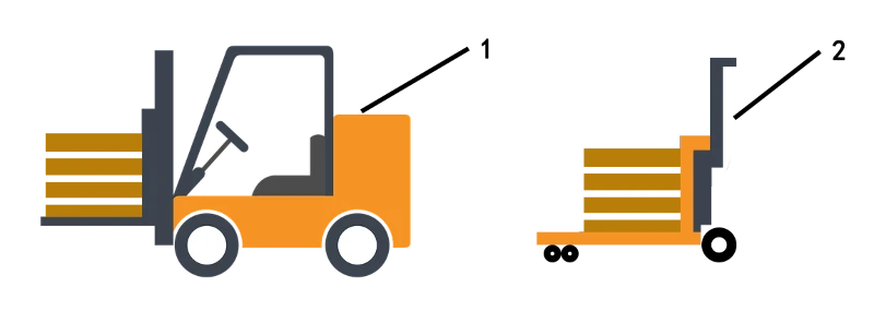forklift and pallet forklift and pallet